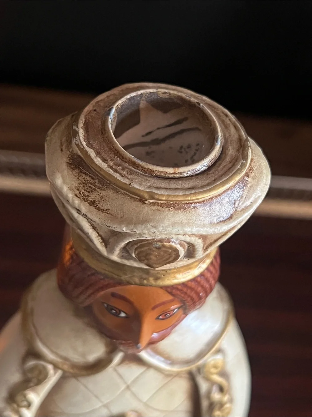 Vintage wise man taper candleholder